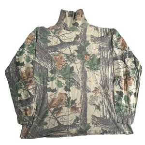Vintage Sasquatch Real Tree Camo Turtleneck Faded Y2K 90s Men’s Size 2XL AOP - Picture 1 of 16