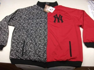 NWT New York Yankees Stitches Zip Up Jacket 3XL Warmup Track Athletic Red/Black - Picture 1 of 6