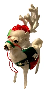 Annalee 2007 weiße Schneeflocke Rentier 12" Urlaub Weihnachten Puppe Hirsch Geschenke - Bild 1 von 12