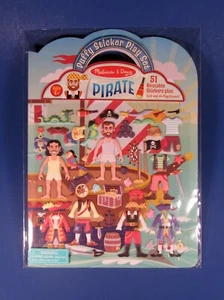 Melissa & Doug Puffy Reusable Pirate Sticker Play Set Fold-and-Go Scenes NEW - Picture 1 of 3