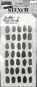 Tim Holtz Layered Stencil 4.125"X8.5"-Brush Mark - Picture 1 of 1