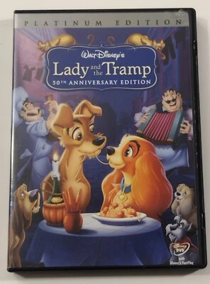 Disney LADY AND THE TRAMP DVD Platinum Edition 50th anniversary animated kids  - Image 1 of 4