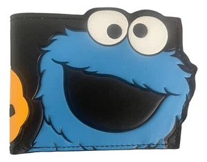Classic Cartoon Cookie Monster Character Bifold Wallet - Picture 1 of 2