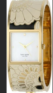 RARE Kate Spade FULL BLOOM Japanese Floral Delacorte Gold Watch NIB NWT $295 - Picture 1 of 10