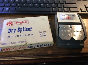 Vintage MANSFIELD Dry Splicer 8mm Butt Film Splicer w/ original box Made in USA - Picture 1 of 5
