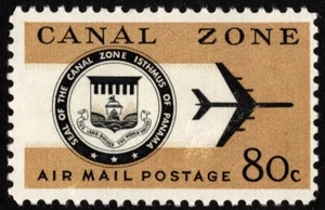 Canal Zone - 1965 - 80 Cents Canal Zone Seal & Jet Plane Airmail # C47 Mint F-VF - Picture 1 of 1