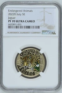 NGC PF70 UC 2022 Italy Endangered Animals - Jaguar - Picture 1 of 2