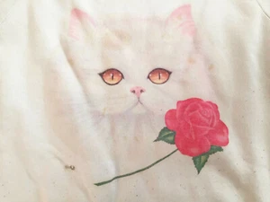 Felpa grafica Pussycat Rose vintage ONEITA 50% cotone/50% poliestere taglia L - Foto 1 di 7