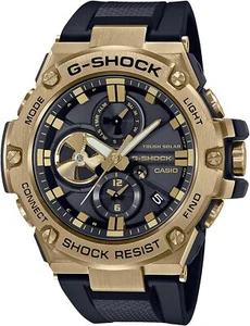 Reloj Casio G-Shock GST-B100GB-1A9JF G-Acero Negro x Dorado Solar Bluetooth Para Hombre - Imagen 1 de 1