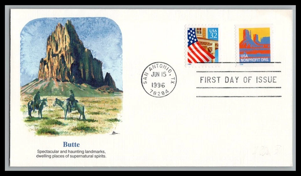 US FDC # 2902B (5c) Butte Fleetwood   1996, 9p3672 - Image 1 of 1