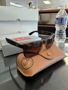 ray ban justin rb 4165 Rubber Light Havana - Picture 1 of 4