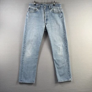 Vintage Levis Jeans Mens 35x33 (Fits 32x29) Blue 501 Straight 80s Made in USA - Picture 1 of 16