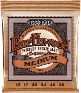 Ernie Ball 2144 Earthwood Corde per chitarra acustica bronzo fosforoso 13-56 - Foto 1 di 2