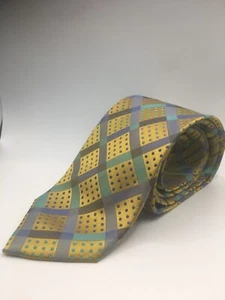 Steven Land Big Knot Multicolor Geometric Triangle Men's Tie. - Picture 1 of 4