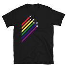 Jet Fighter Plane LGBTQ Rainbow Gay Pride Short-Sleeve Unisex T-Shirt