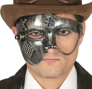 Maschera steampunk effetto argento antico - Foto 1 di 1