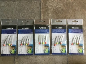 4 GANCI 2/0 SGOMBRI PIUMA LUCE DIURNA RIG MARE SPIAGGIA BARCHE PESCA - Foto 1 di 4