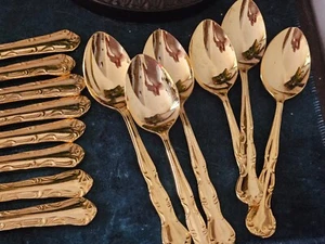 1776 Stainless by Present golden 50 piece assorted cutlery - Picture 1 of 13
