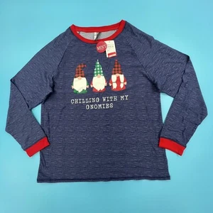 Jaclyn Intimates Herren Größe: Large Chilling With My Gnomies Weihnachten Pyjama DUNKELBLAU - Bild 1 von 4