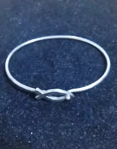 LT0252 JAMES AVERY RETIRED ICHTHUS FISH BANGLE STERLING SILVER BRACELET - Picture 1 of 8