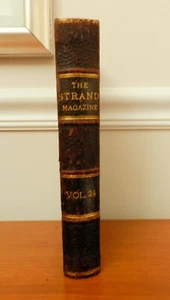 The Strand Vol 24, Aug 1902 - Jan 03, THREE ARTHUR CONAN DOYLE ARTICLES, LEATHER - Picture 1 of 8