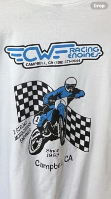 Винтажная футболка для мотокросса CW Racing Engines  - Изображение 1 из 4