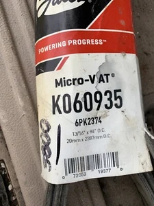 Serpentine Belt-Premium OE Micro-V Belt Gates K060935 6PK2374 - Picture 1 of 2
