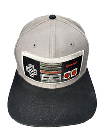 Nintendo NES Controller Hat Baseball Cap Gray Adjustable Embroidered Black Brim