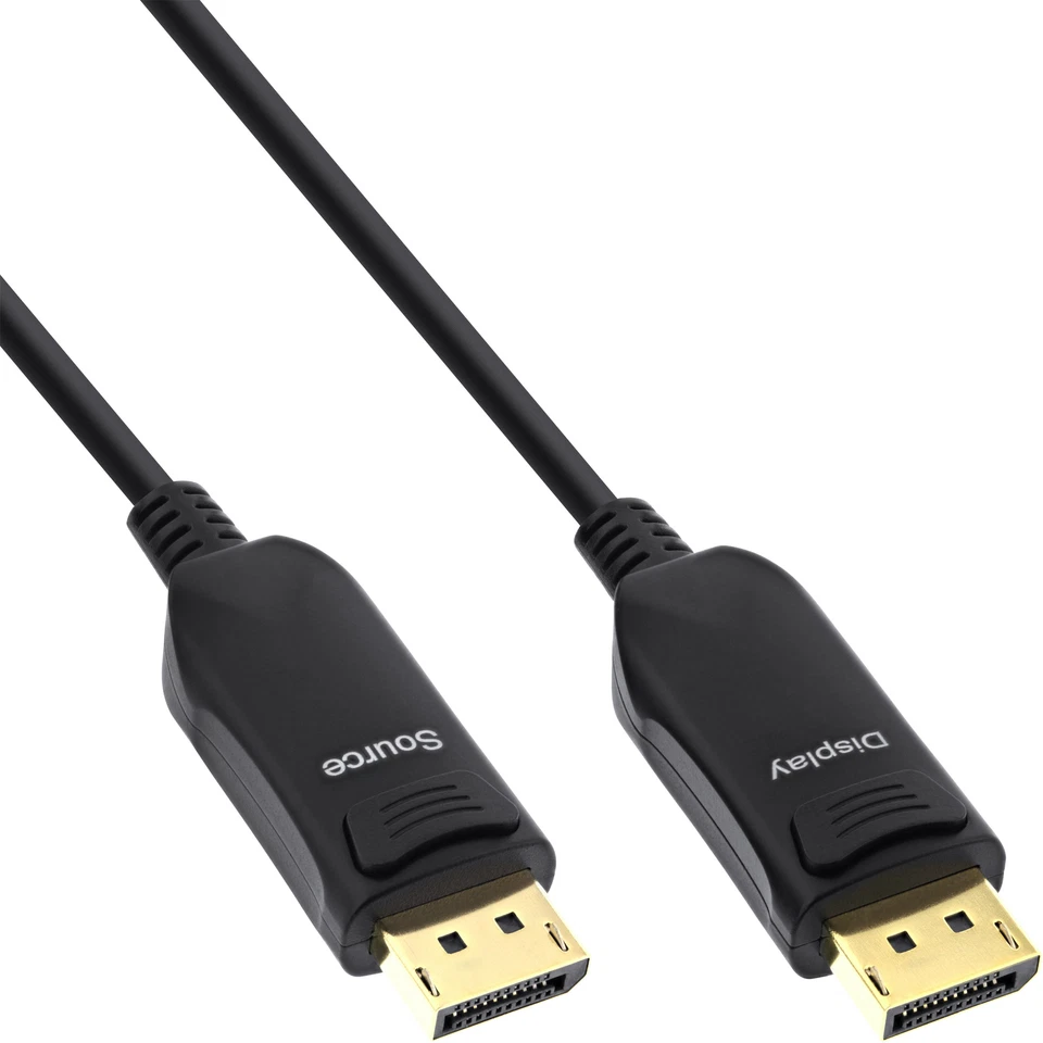 InLine® DisplayPort 1.4 AOC Hybrid Kabel 8K4K schwarz 25m - Bild 1 von 1