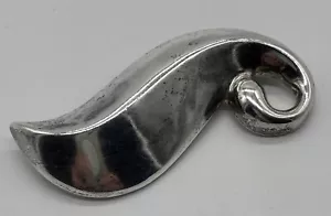 Vintage Sunstone Imports Sterling Silver Modernist Swirl Pin Brooch Chunky 3” - Picture 1 of 5