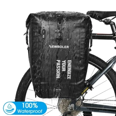 Sac Sacoche Porte bagage de voyage pour Vélo Cycliste 27L Transport 100% Étanche - Photo 1/4