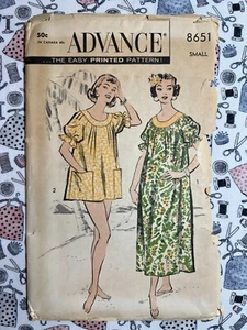 Advance Sewing Pattern 8651 Misses' Muu Muu Size Small 10-12 Cut Complete - Picture 1 of 3