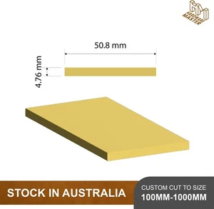 Brass Flat Bar | 50.8mm * 4.76mm | Multiple Lengths / Size Available | C380 - Picture 1 of 7