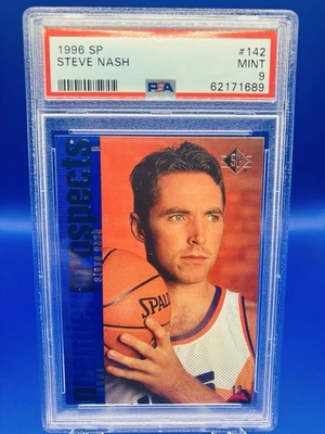1996-97 SP Premier Prospects Steve Nash #142 PSA 9 MINT Rookie RC HOF - Image 1 of 2