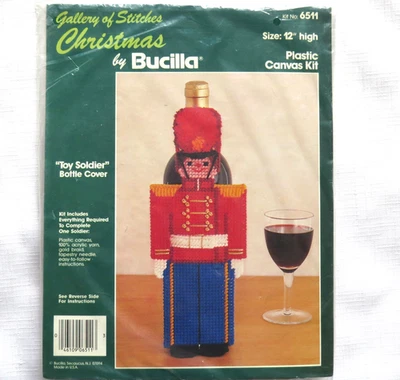 Bucilla TOY SOLDIER TAMPA DE GARRAFA Kit de Natal Needlepoint 6511 Selado NOS - Imagem 1 de 4