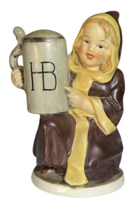 Vintage Friedel Germany Bavarian Hofbrau Girl 5 1/2” Porcelain Figurine - Picture 1 of 3