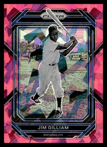 2023 Panini Prizm Pink Ice Prizm #184 Jim Gilliam Brooklyn Dodgers Baseball Card - Picture 1 of 2