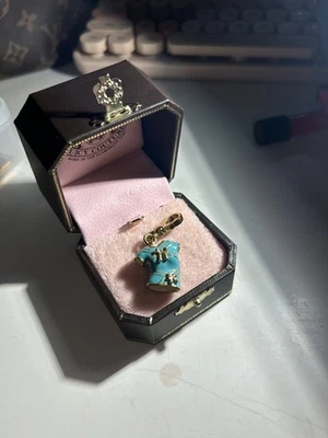 Juicy Couture 2008 Charm Turquoise T Shirt Bows New in Juicy Box and Sleeve - Image 1 of 2