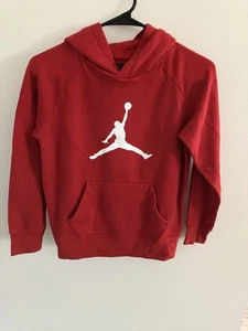 Michael Jordan Jump Hoodie Boys Medium Red Sweatshirt 10-12 Years Old Original - Picture 1 of 3