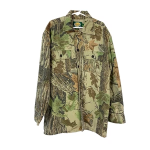 Vintage Cabelas Camo Made in USA Long Sleeve Button Shirt Boys 12 - Picture 1 of 6