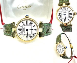 Cartier Vermeil Round Quartz Watch Vintage - Picture 1 of 20