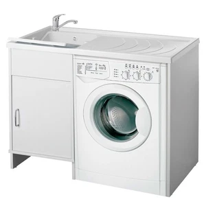 Mobile Coprilavatrice con Lavatoio in PVC 109x60x89 con Vasca Reversibile - Foto 1 di 5