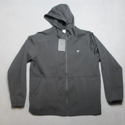 Jaqueta Fabletics Masculina XL Preta com Capuz The One Windbreaker Leve Zíper Completo - Imagem 1 de 4