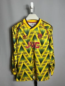Maglia calcio away Arsenal 1991 1993 manica lunga banana contusa manica lunga - Foto 1 di 10