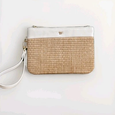Bolso sin asas de muñeca de cuero de rafia Tom Ford regalo con compra novedad  Foto 1 de 4