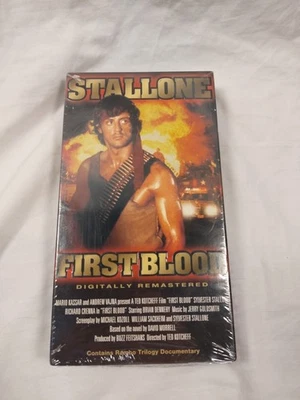 First Blood VHS Cassette Tape Sylvester Stallone Rambo NEW SEALED 1998 - Image 1 of 4