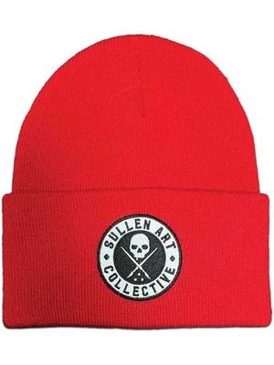 Sullen Men's or Women's BOH Unisex Beanie Tattoo Skull Logo Skull Cap Red Black - Image 1 of 4