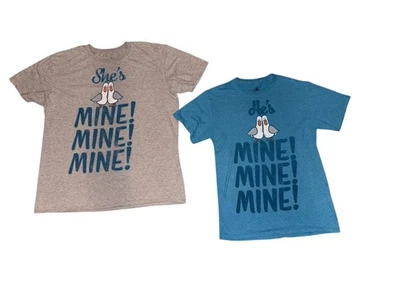 Camiseta azul e cinza Finding Nemo Seagulls parques da Disney pequena e GG - Imagem 1 de 4