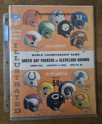 1965 NFL CHAMPIONSHIP PROGRAM 1-2-1966 GREEN BAY PACKERS VS CLEVELAND BROWNS - Image 1 of 4