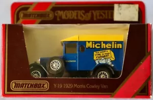 Y-19 Morris Cowley Van Matchbox Models of Yesteryear Michelin Red Box 1985 - Picture 1 of 1